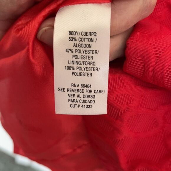 Sandra Darren red Sheath/Bodycon Dress with bow Size 16 - Picture 10 of 10